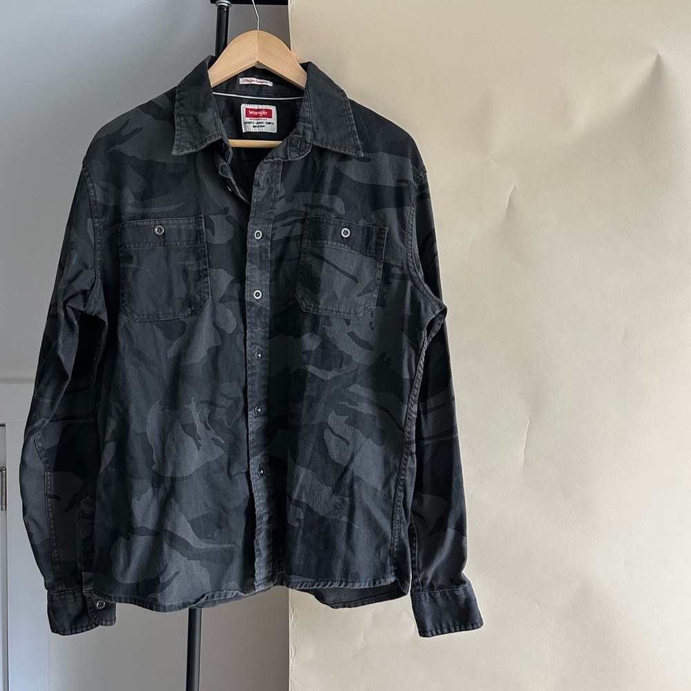 Darkened Camo Button Down (Sized M/L)